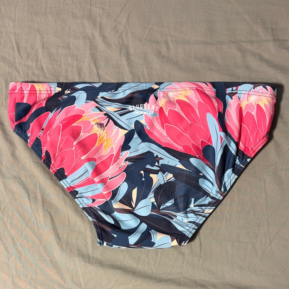 Men's Floral Swim Briefs/Speedo by Sluggers - Picture 2 of 3